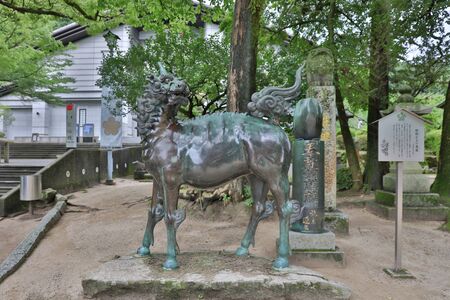 statue in Dazaifu Tenmangu Shrine, Fukuoka, Japanの写真素材