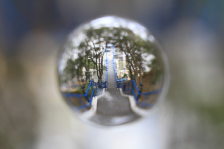 the filter of soratama with  fish eye lens with hkustの写真素材