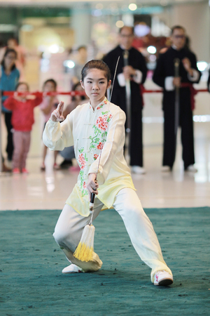 the Wu shu Demonstration at hk 2017のeditorial素材
