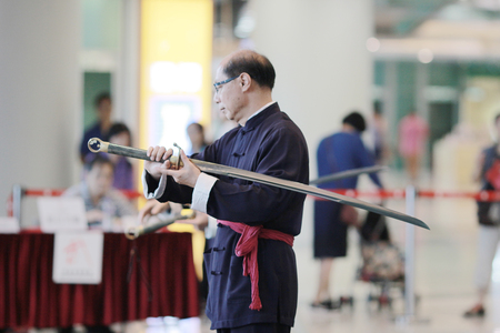 the Wu shu Demonstration at hk 2017のeditorial素材