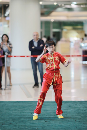 the Wu shu Demonstration at hk 2017のeditorial素材