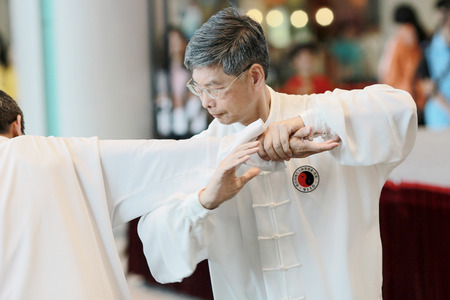 the Wu shu Demonstration at hk 2017のeditorial素材