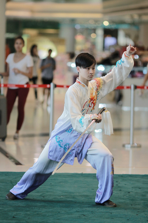 the Wu shu Demonstration at hk 2017のeditorial素材