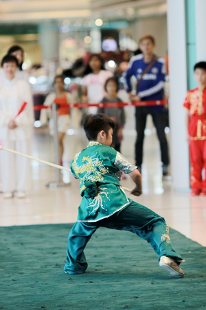 the Wu shu Demonstration at hk 2017のeditorial素材