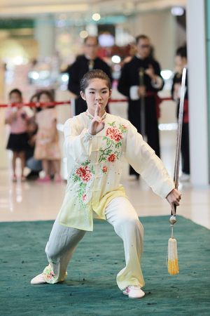 the Wu shu Demonstration at hk 2017のeditorial素材
