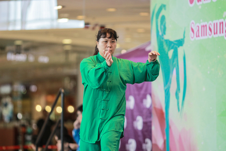 the Wu shu Demonstration at hk 2017のeditorial素材