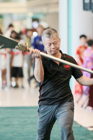 the Wu shu Demonstration at hk 2017のeditorial素材