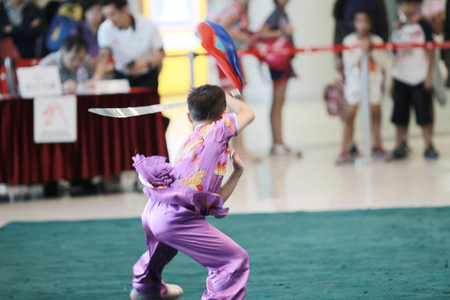 the Wu shu Demonstration at hk 2017のeditorial素材