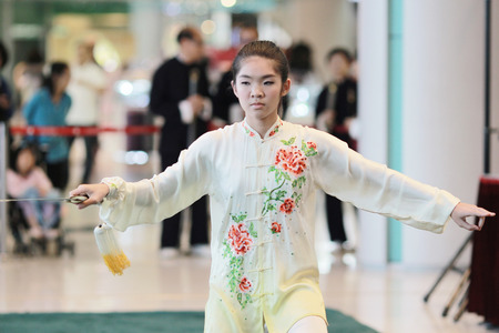 the Wu shu Demonstration at hk 2017のeditorial素材