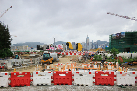 the Construction site of West Kowloon Cultural Districtのeditorial素材