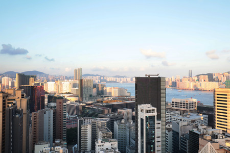 the Tsim Sha Tsui , hong kong downtown areaのeditorial素材