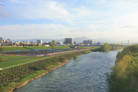 the country side of Hokkaido Japan, Asia.の写真素材