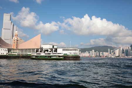 ferry service operator tourist attraction in HKのeditorial素材
