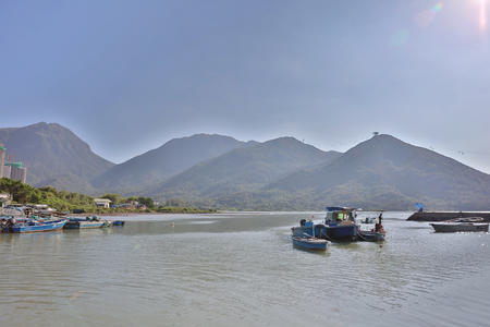 Tung Chung Ma Wan Chung with Yat Tung Estateの写真素材