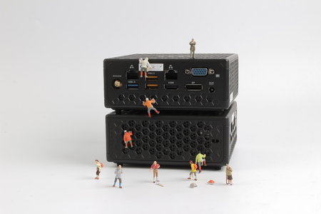 the Little toys with model climb PC.の写真素材