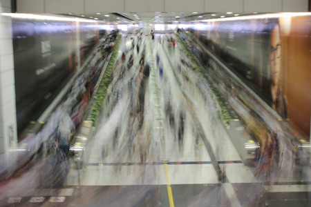 the crossing at Hong Kong station at morningの写真素材