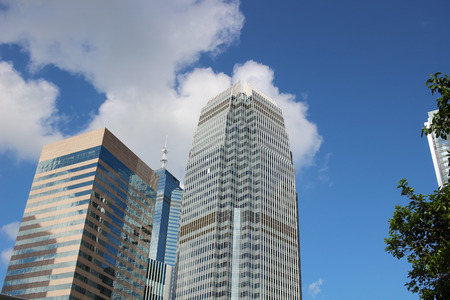 the Modern building Landscape in Hong Kong