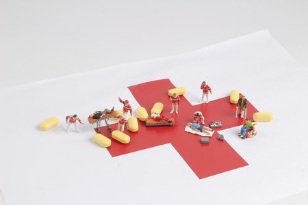 the Drug , Rescue Team Providing First Aidの写真素材