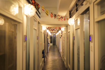 inside a store in Hong Kong. at sheung wanの写真素材