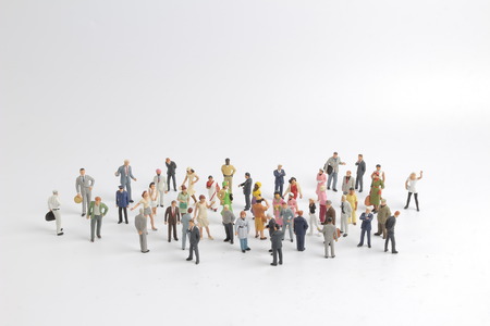 the meeting of the  many small figure の写真素材