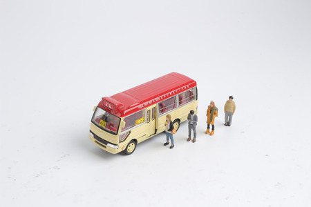 the fun figure with the hk transportの写真素材