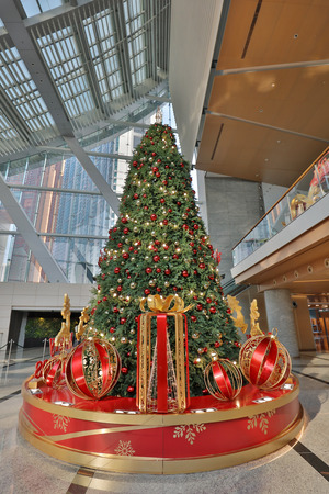 the Christmas decorations at the shopping mall のeditorial素材
