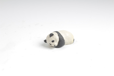 the figure of  the Sleeping panda babyの写真素材