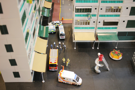 the model figure of hong kong city life の写真素材