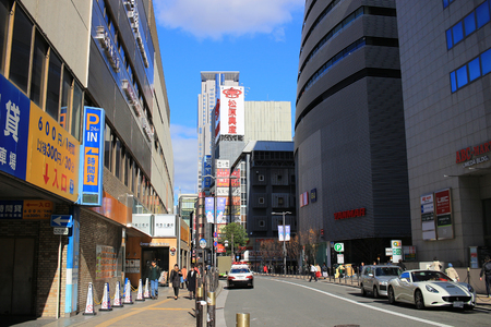 the Osaka Umeda district that is servedのeditorial素材