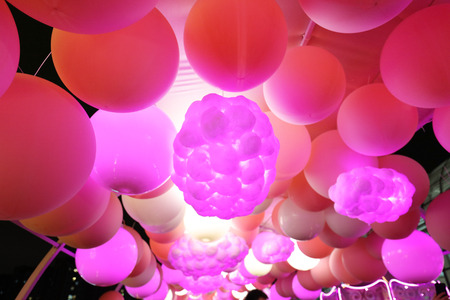 Sha tin town plaza market square lights upの写真素材