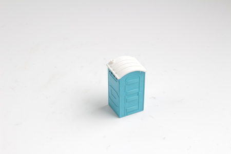 the mini Public toilets on the white boardの写真素材