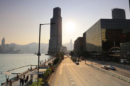 the Victoria Harbour in Hong Kong during daytimeのeditorial素材