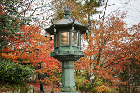 autumn in the Shinnyo do Temple in Kyotoのeditorial素材
