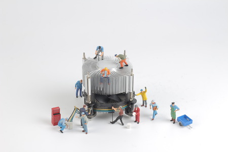 Group of engineer workers are installing CPUの写真素材