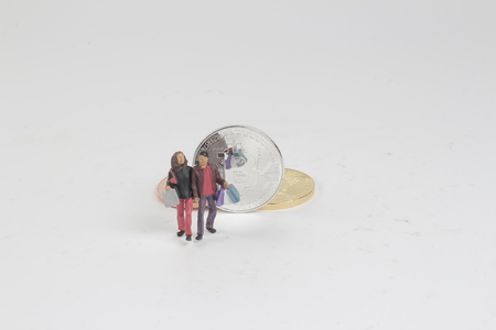 a mini figures of the  bitcoin trader