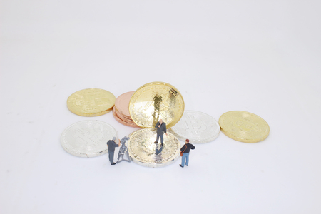 the fun of figure with the group of  Bitcoin