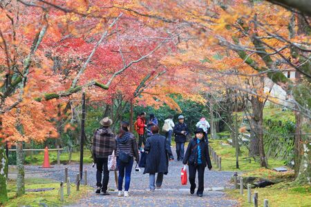 Colourful Autumn in Nison-in Temple at Kyotoのeditorial素材