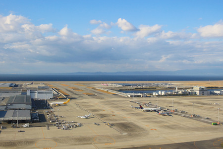 view from Window Plane in the Kansai Airportのeditorial素材