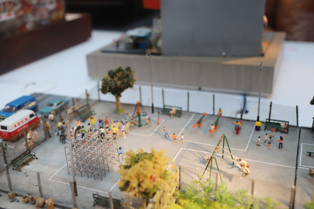 fun of Mini models display of old HK lifeの写真素材