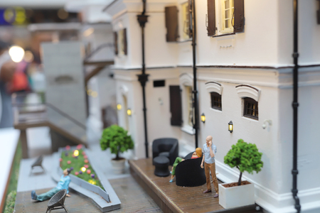 fun of Mini models display of old HK lifeの写真素材