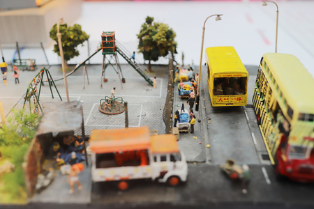 fun of Mini models display of old HK lifeの写真素材