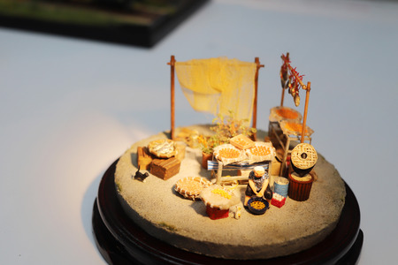 fun of Mini models display of old HK lifeの写真素材