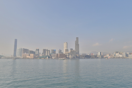  Urban architecture in Hong Kong Victoria Harbor 