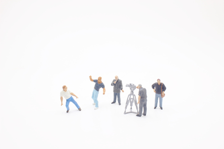 the tiny of figure theme broad cast with showの写真素材