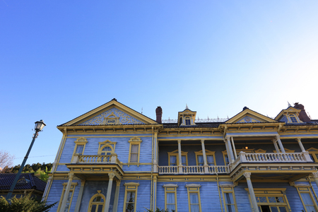 Old Public Hall of Hakodate Ward in Motomachi district in Hakodate, Hokkaido, Japan.のeditorial素材