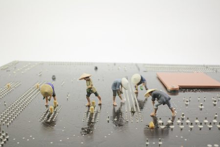


a Toy farming of figure people on the farmの写真素材
