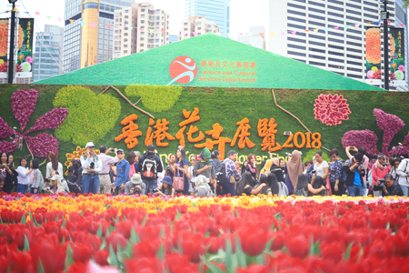 
the Flower show hong kong at Victoria Parkのeditorial素材