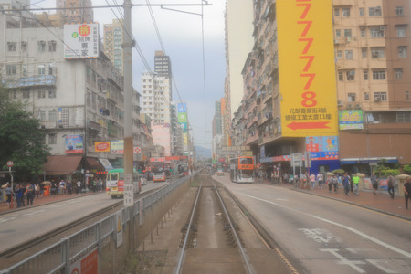 a Hong Kong MTR Light Rail.  Siu Hong District  のeditorial素材