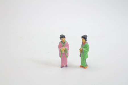 the group of mini figure of foreignerの写真素材