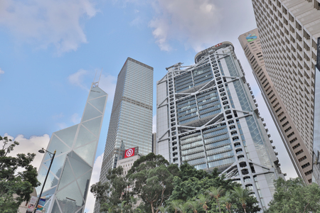 Modern city skyscrapers, Central, Hong Kongのeditorial素材